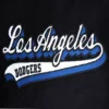 Los Angeles Dodgers Script Tail Black Wool & Leather Varsity Jacket 6