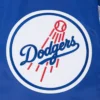Los Angeles Dodgers Script Tail Satin Varsity Jacket – Blue 5