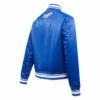 Los Angeles Dodgers Script Tail Women’s Rib Satin Jacket – Blue 3