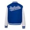 Los Angeles Dodgers Script Tail Women’s Wool & Leather Varsity Jacket 1