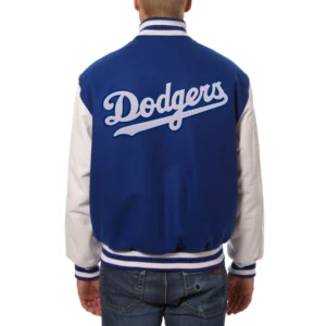 Los Angeles Dodgers Two Tone Wool & Leather Varsity Jacket 1
