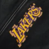 Los Angeles Lakers Animal Print Black Wool & Leather Varsity Jacket 7