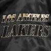 Los Angeles Lakers Black and Gold Full-Snap Satin Varsity Black Jacket 6