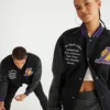 Los Angeles Lakers Bomber Black Varsity Jacket 1