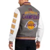 Los Angeles Lakers Challenger Wool and Leather Varsity Jacket 1