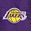 Los Angeles Lakers Force Play Purple Satin Varsity Jacket 2