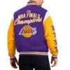 Los Angeles Lakers Franchise Purple and Yellow Wool Varsity Jacket 1