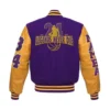 Los Angeles Lakers Letterman Kobe Bryant Mamba Purple Varsity Jacket 1
