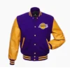 Los Angeles Lakers Letterman Varsity Wool Purple Varsity Jacket