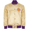Los Angeles Lakers Lightweight Satin Golden Varsity Jacket