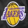 Los Angeles Lakers Mashup Full-Snap Satin Black Varsity Jacket 6