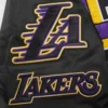 Los Angeles Lakers Mashup Full-Snap Satin Black Varsity Jacket 8