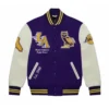 Los Angeles Lakers OVO X Wool and Leather Varsity Jacket