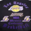 Los Angeles Lakers Old English Black Wool & Leather Varsity Jacket 8