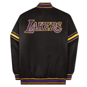 Los Angeles Lakers Pick and Roll Black Varsity Jacket 1