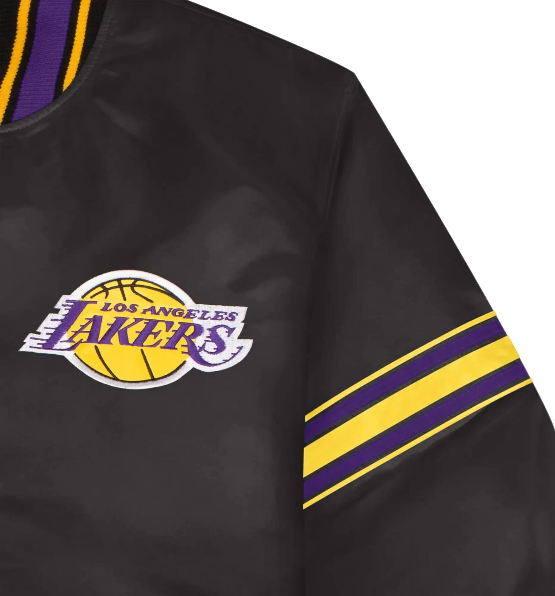 Los Angeles Lakers Pick and Roll Black Varsity Jacket 3