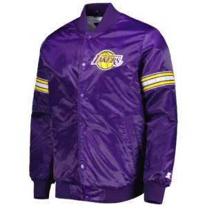 Los Angeles Lakers Pick and Roll Purple Varsity Jacket