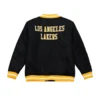 Los Angeles Lakers Puffer Hardwood Classic Black Jacket 1