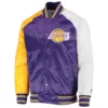 Los Angeles Lakers Reliever Tri Color Varsity Jacket