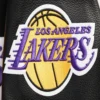 Los Angeles Lakers Retro Classic Black Wool & Leather Varsity Jacket 8