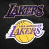 Los Angeles Lakers Retro Classic Black Wool & Leather Varsity Jacket 9