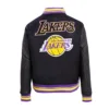 Los Angeles Lakers Retro Classic Women’s Wool & Leather Varsity Black Jacket 3