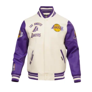 Los Angeles Lakers Retro Classic Wool & Leather Varsity Jacket