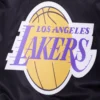 Los Angeles Lakers Script Tail Full-Snap Black Satin Varsity Jacket 6
