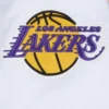 Los Angeles Lakers Script Tail Full-Snap White Satin Varsity Jacket 4