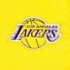Los Angeles Lakers Slider Full-Snap Yellow Satin Varsity Jacket 2