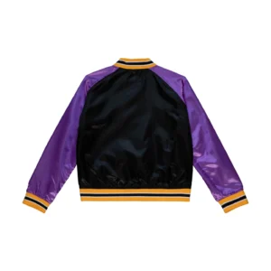 Los Angeles Lakers Team 2.0 Raglan Black Varsity Jacket 1