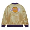 Los Angeles Lakers Team OG 2.0 Satin Full-Zip Varsity Gold Jacket 1