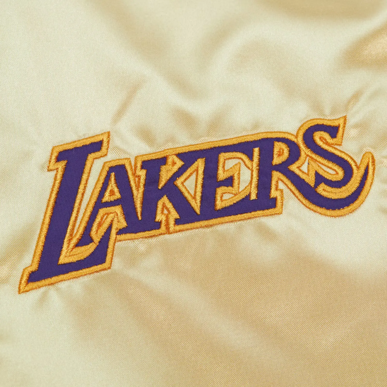 Los Angeles Lakers Team OG 2.0 Satin Full-Zip Varsity Gold Jacket 2