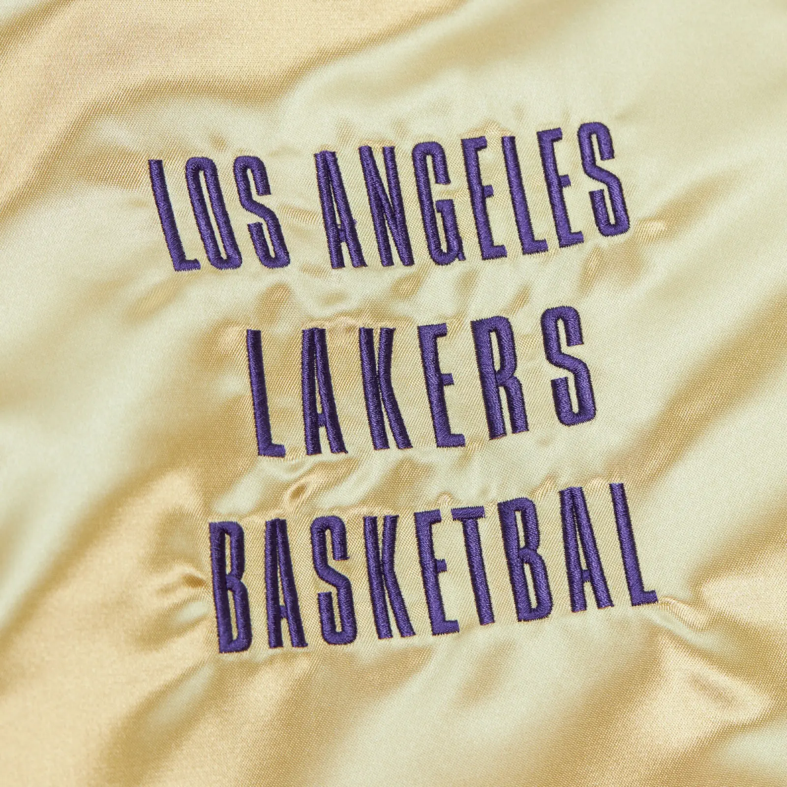 Los Angeles Lakers Team OG 2.0 Satin Full-Zip Varsity Gold Jacket 3