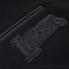 Los Angeles Lakers Triple Black Wool & Leather Varsity Black Jacket 5