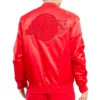 Los Angeles Lakers Triple Red Full-Snap Satin Varsity Red Jacket 1