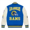 Los Angeles Rams OVO Royal Full-Snap Varsity Jacket 1