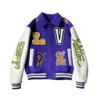 Louis Vuitton Purple and White Varsity Jacket 3
