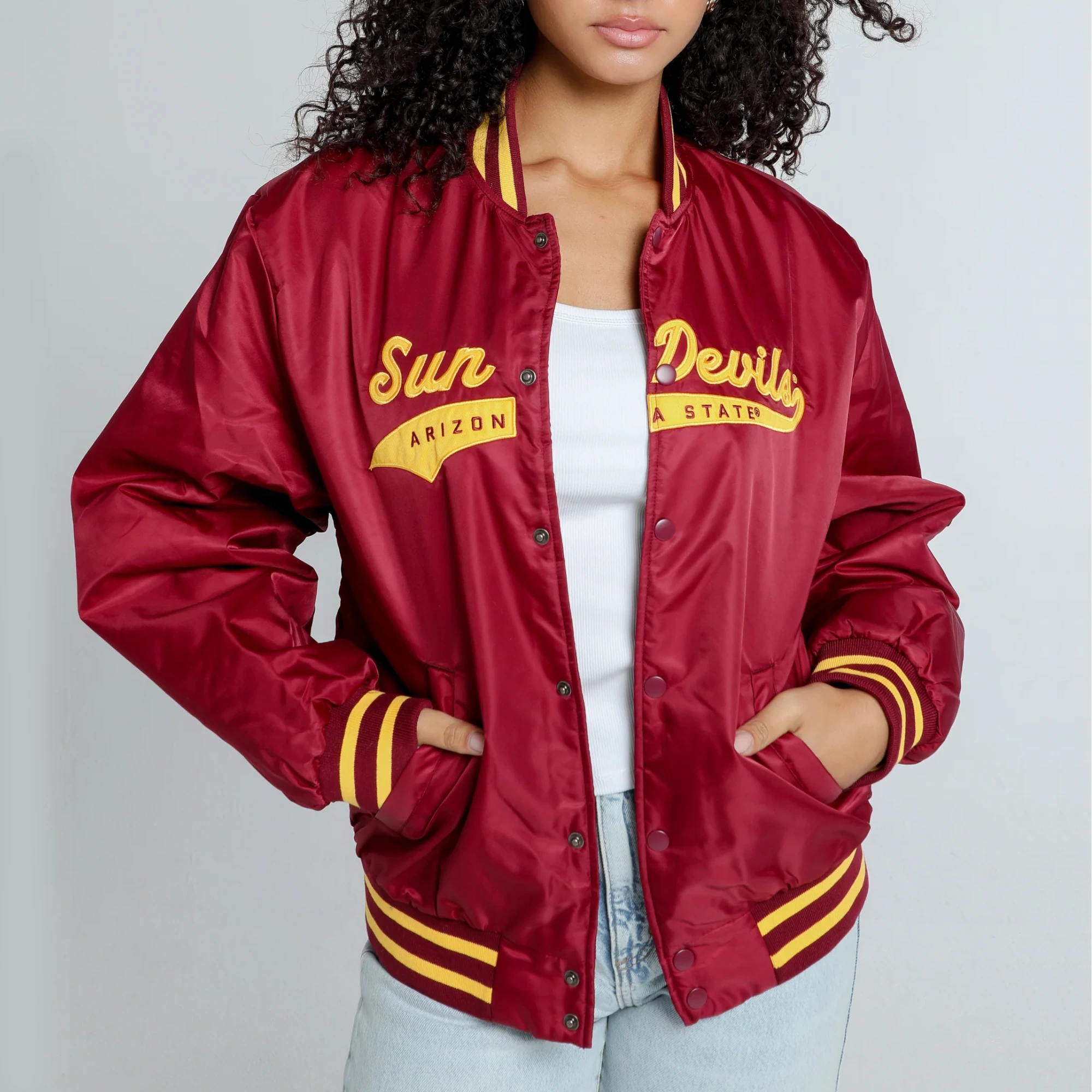 Maroon Arizona State Sun Devils A-Game Varsity Jacket 4