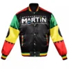 Martin Lawrence 8 Ball Men's Varsity Black Satin Jacket