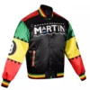 Martin Lawrence Eight Ball Varsity Black and Red Jacket For Men's