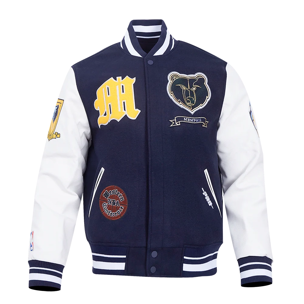 Memphis Grizzlies City Centric Blue Satin Varsity Jacket