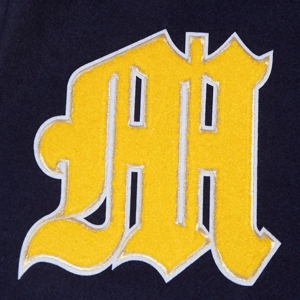 Memphis Grizzlies City Centric Blue Satin Varsity Jacket 4