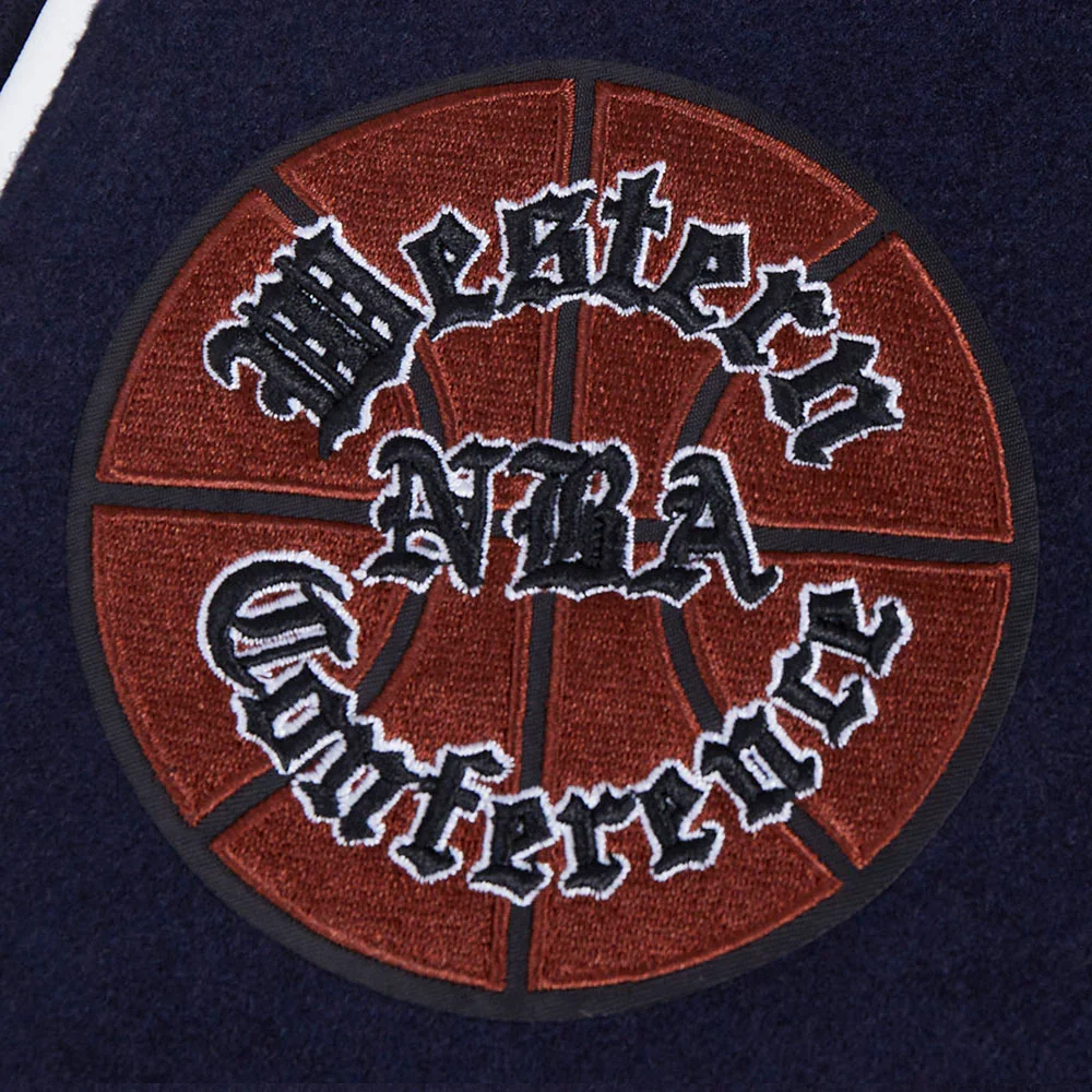 Memphis Grizzlies City Centric Blue Satin Varsity Jacket 6