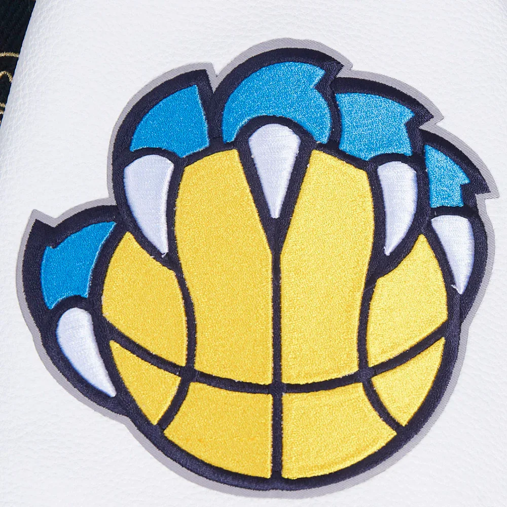 Memphis Grizzlies City Centric Blue Satin Varsity Jacket 7