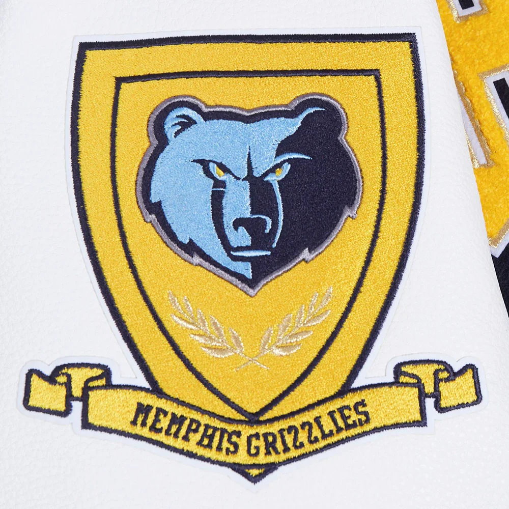 Memphis Grizzlies City Centric Blue Satin Varsity Jacket 8