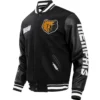 Memphis Grizzlies City Edition Wool and Leather Black Varsity Jacket