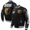 Memphis Grizzlies City Edition Wool and Leather Black Varsity Jacket 2