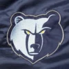 Memphis Grizzlies Enforcer Full-Snap Navy and Blue Satin Varsity Jacket 3