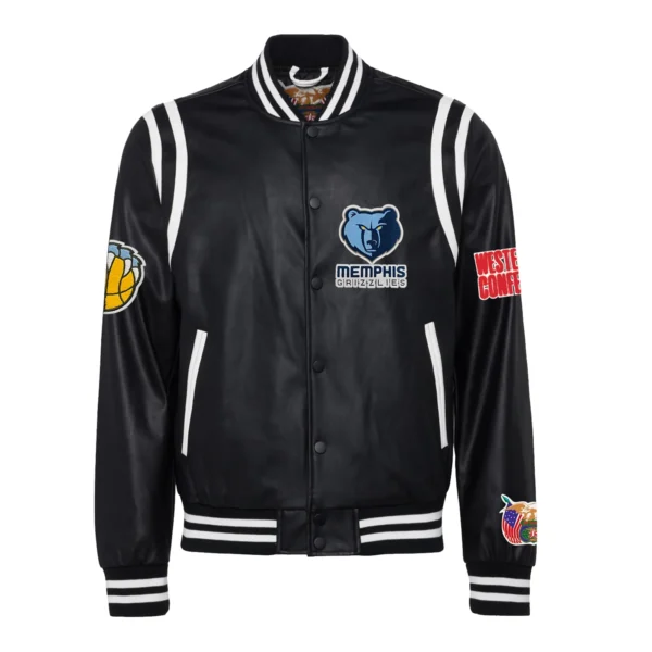 Memphis Grizzlies Full Leather Black Varsity Jacket